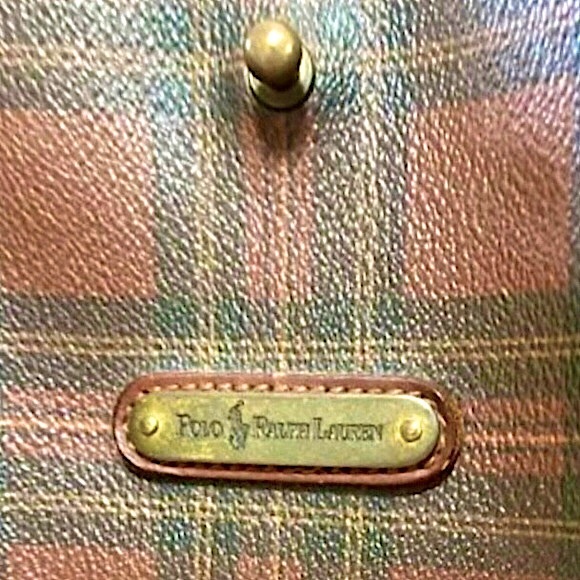 RALPH LAUREN Tartan Plaid Black Watch Oversized Camp School Diaper Bag Shopper - Picture 4 of 12